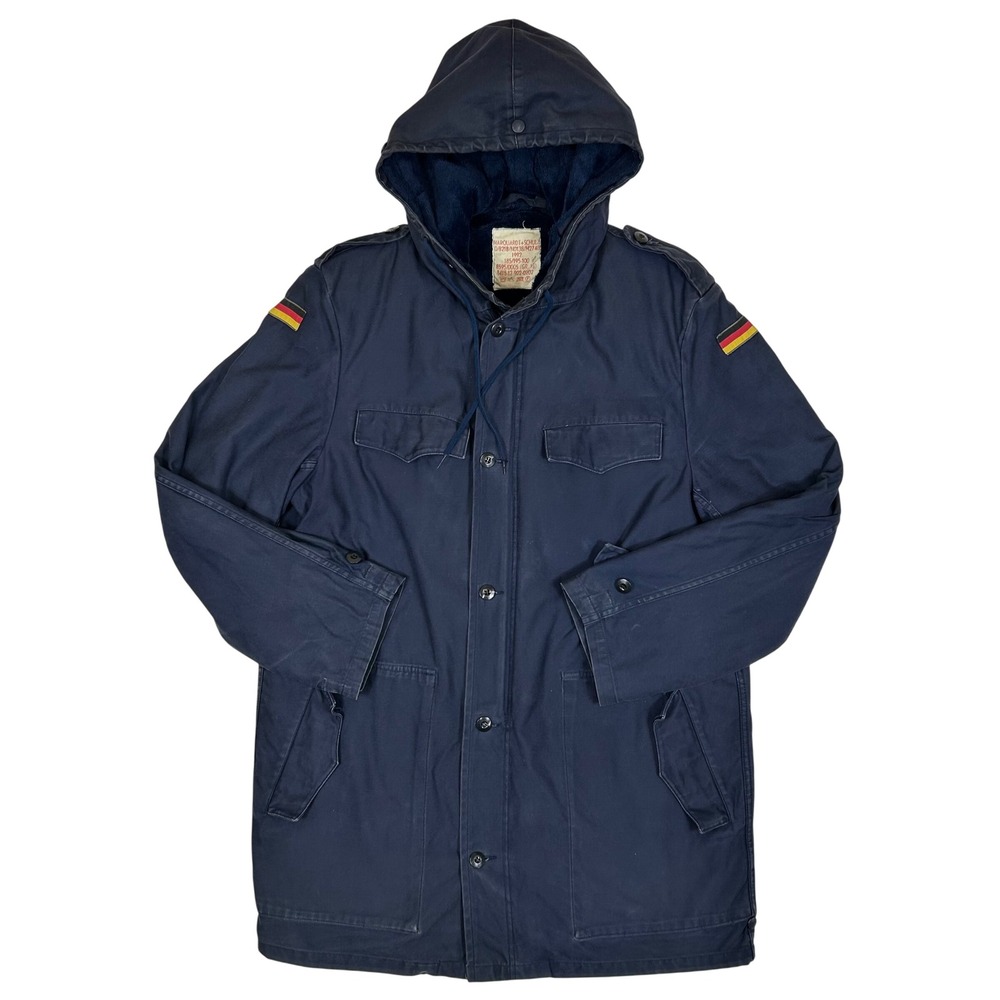 Marquardt Schulz German Military Parka Navy Blue Hooded Field Jacket 1992